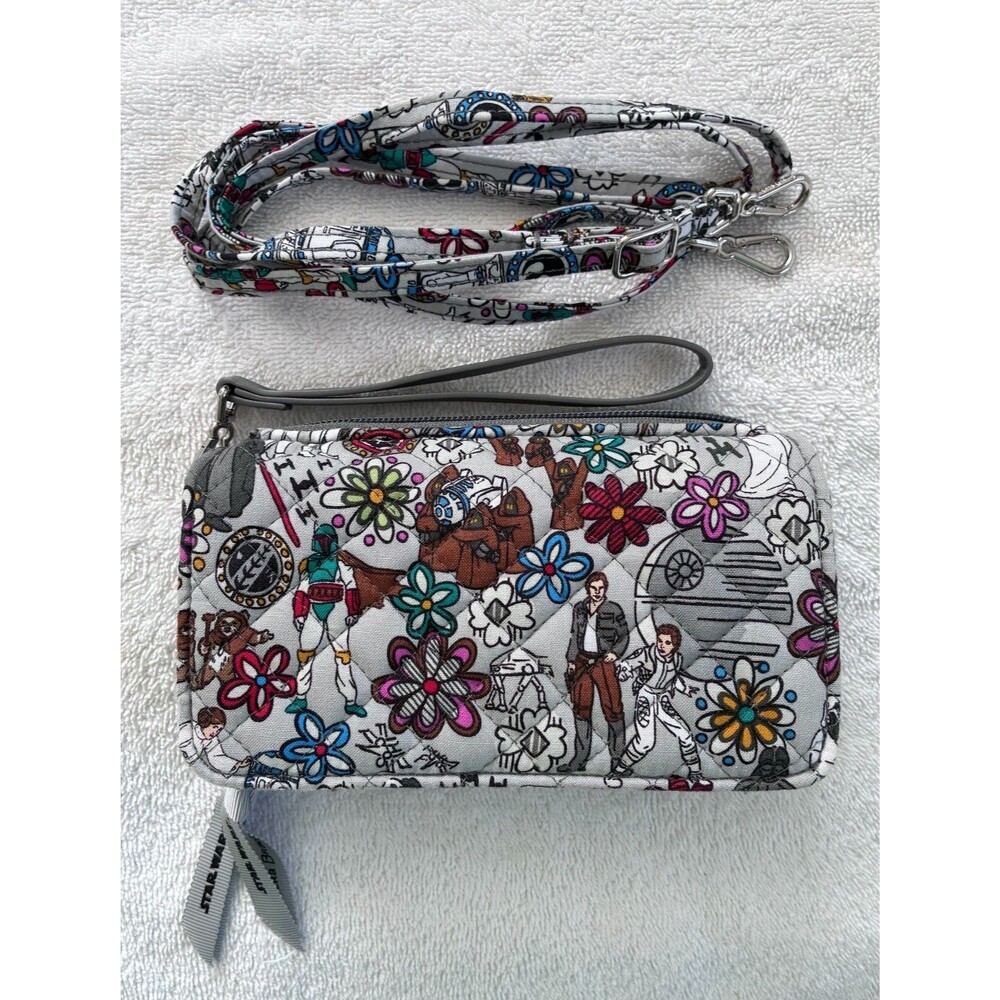 Vera Bradley Disney Star Wars Far Far Away Convertible Crossbody Bag Purse Clutc